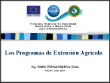 Los Programas de Extensión Agrícola